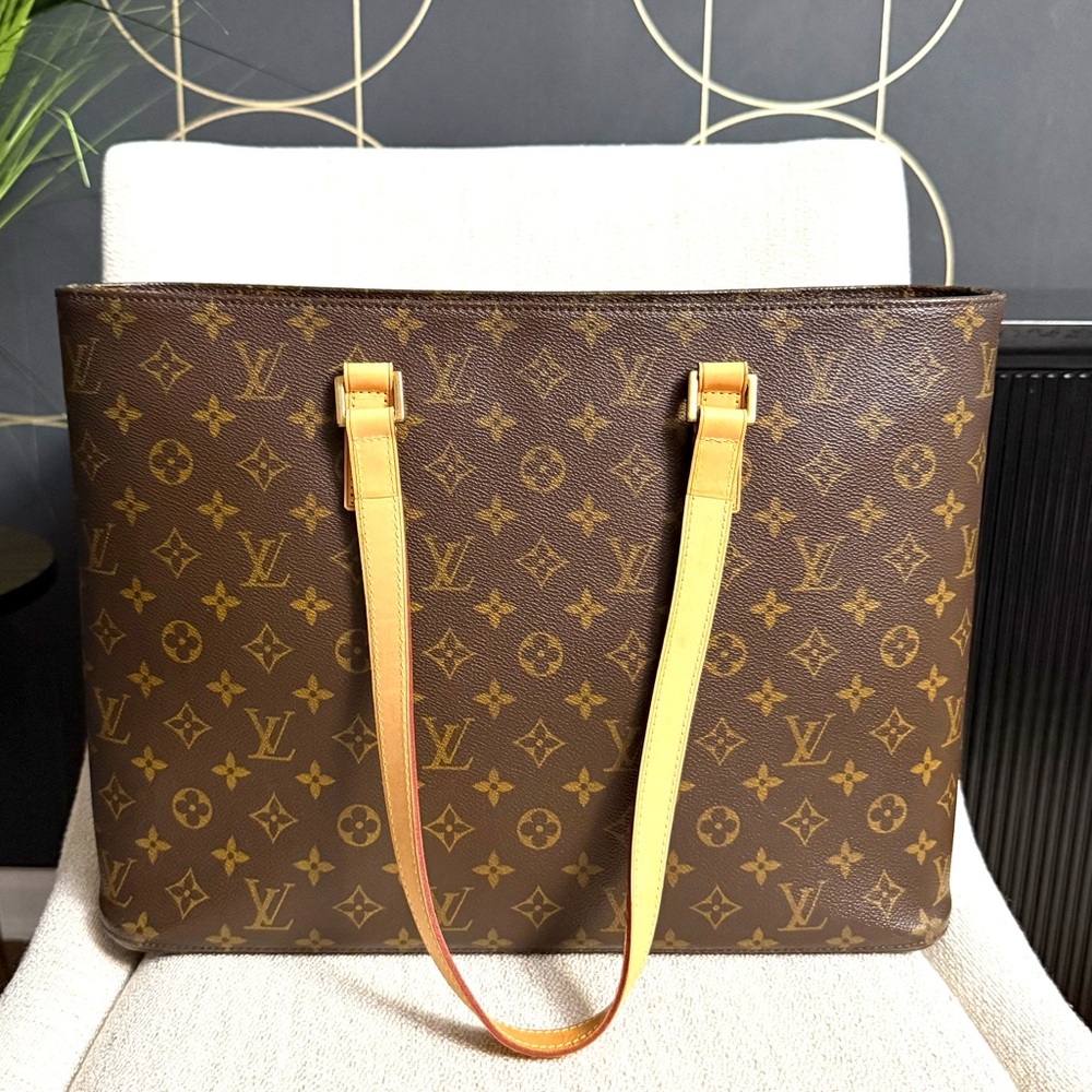 Authentic Louis Vuitton Luco tote bag M51155 brown monogram LV canvas large - Picture 9 of 16